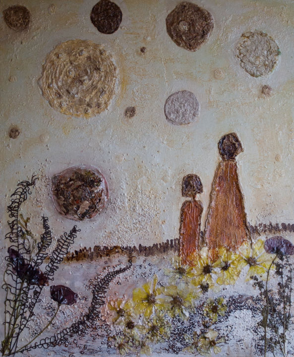 Peinture intitulée "Les planètes" par Karolien Peintures, Œuvre d'art originale