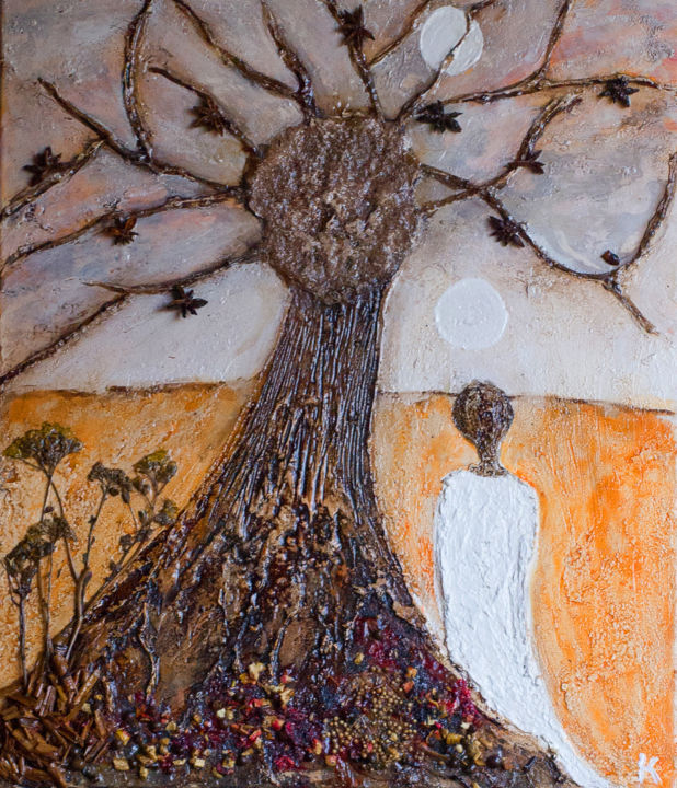 Peinture intitulée "L'arbre aux épices" par Karolien Peintures, Œuvre d'art originale