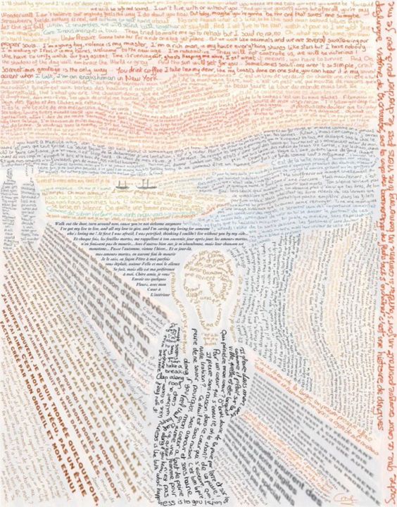 Arte digitale intitolato "Le Cri" da Caroline Montiel, Opera d'arte originale
