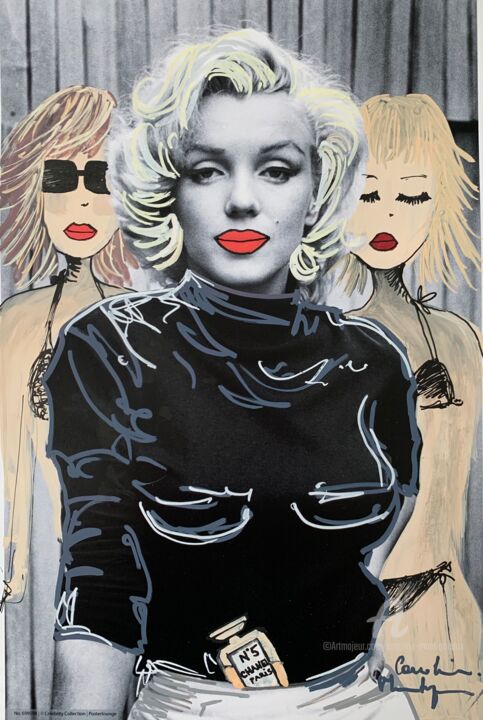 Drawing titled "Marylin" by Caroline Montigneaux, Original Artwork, Marker