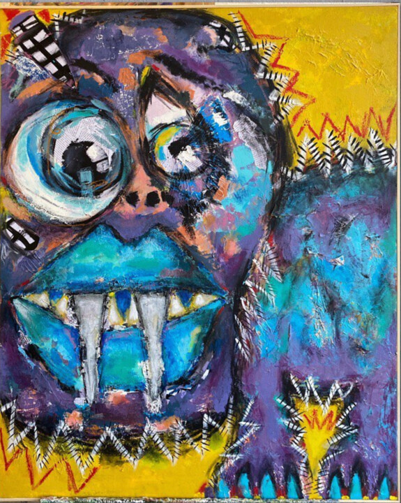 Картина под названием "The Boohoo" - Caroline De Aquino, Подлинное произведение искусства, Акрил