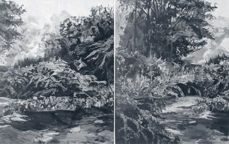 Peinture intitulée "après l'orage" par Caroline Lejeune, Œuvre d'art originale,