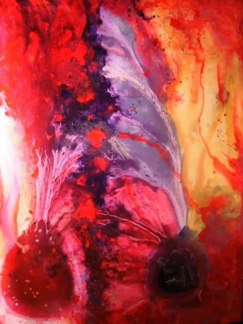 Peinture intitulée "Explosion d'Etoiles" par Caroline Merny, Œuvre d'art originale