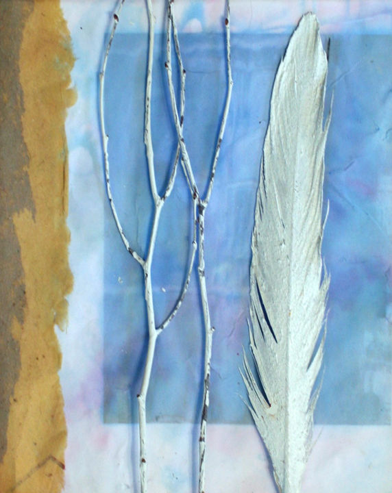 Collages titled "quietly" by Carol Lorac Young, Original Art,