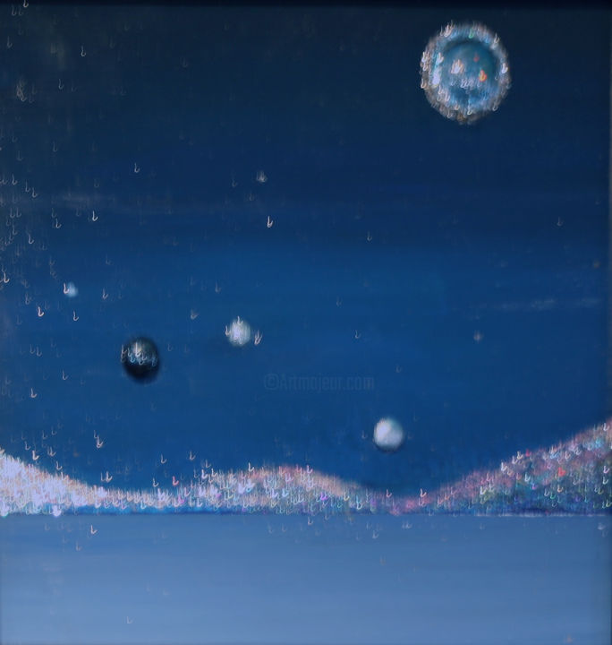Pittura intitolato "The Red Dot" da Carol Lorac Young, Opera d'arte originale