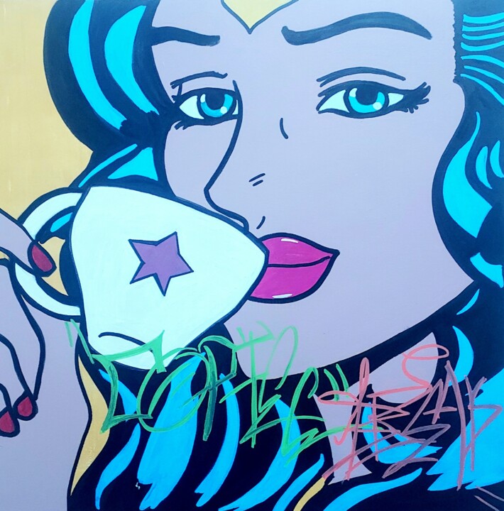 Aplicando Oceano Ser amado Oeuvre Pop Art "Wonder Woman", Painting by Caronart | Artmajeur