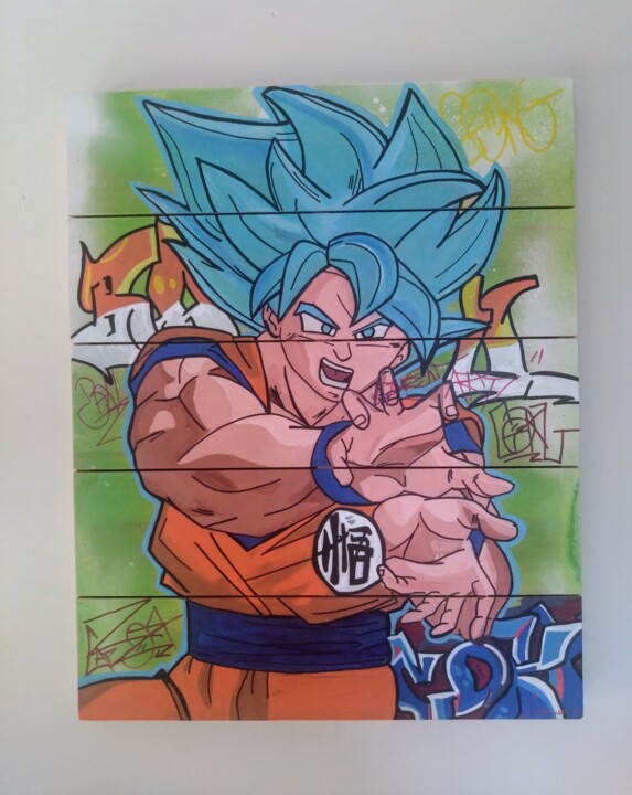 Goku/Vegeta, Desenho por Defou-Aerographie