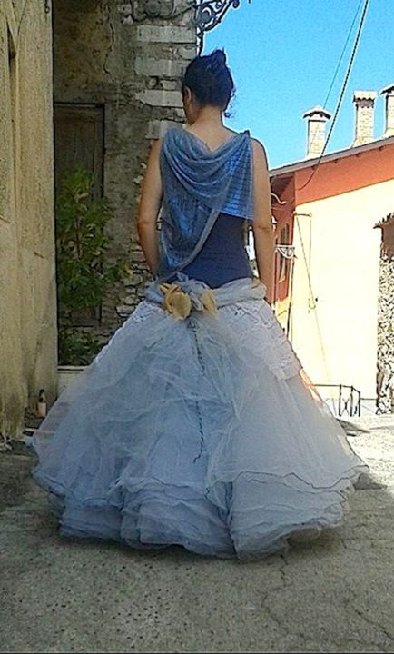 Handwerk mit dem Titel "la sposa in blu" von Stefania Carrano, Original-Kunstwerk