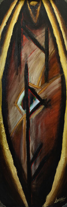 Pintura intitulada "Totemism III" por Carraux, Obras de arte originais, Acrílico Montado em Armação em madeira