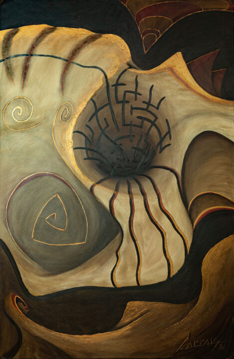 Peinture intitulée "Skullusion V" par Carraux, Œuvre d'art originale, Acrylique Monté sur Châssis en bois