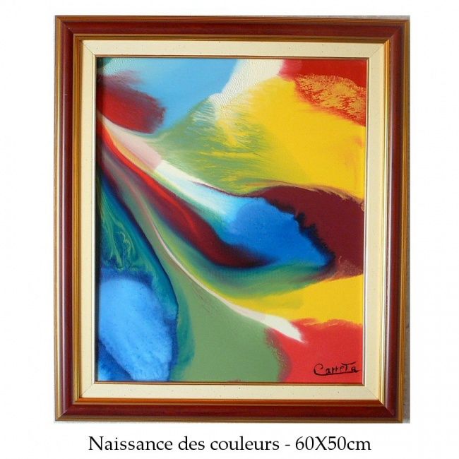 Peinture intitulée "The Birth of colours" par Carreta James, Œuvre d'art originale, Huile