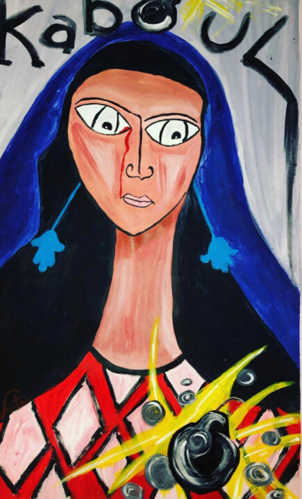 Картина под названием "Kaboul" - Carrie Joseph Vouteau, Подлинное произведение искусства, Акрил