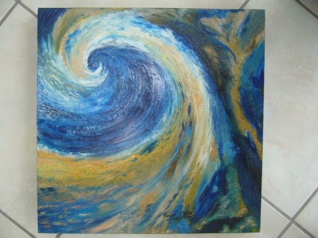 Painting titled "cyclone" by Carro, Original Artwork, Oil