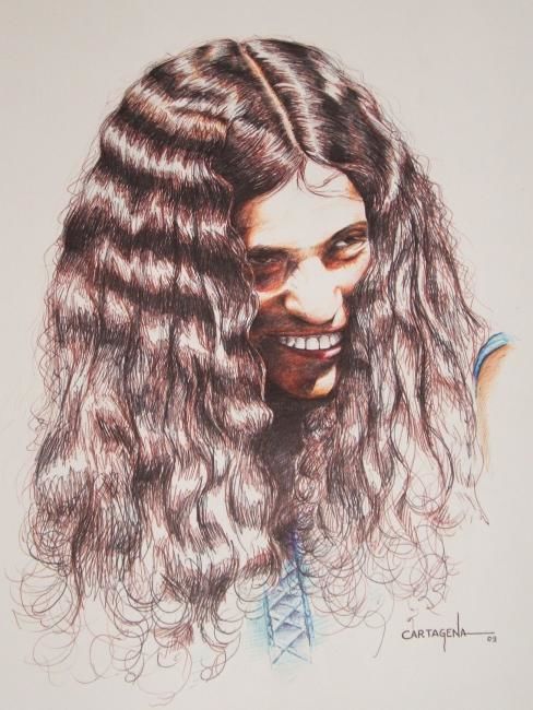 Disegno intitolato "Soledad" da Chaska Cartagena, Opera d'arte originale