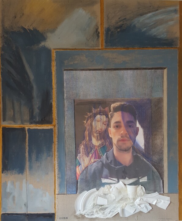 Painting titled "portrait of Samuel…" by Cartasso, Original Artwork, Acrylic
