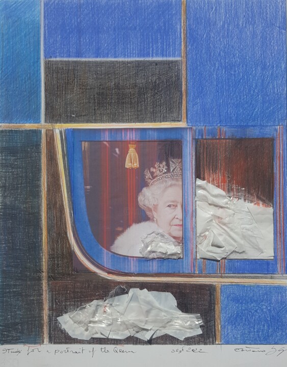 "study for a portrai…" başlıklı Resim Cartasso tarafından, Orijinal sanat, Mum boya