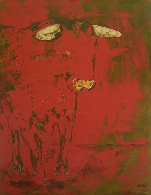 Peinture intitulée "Passion rouge" par Carterina, Œuvre d'art originale