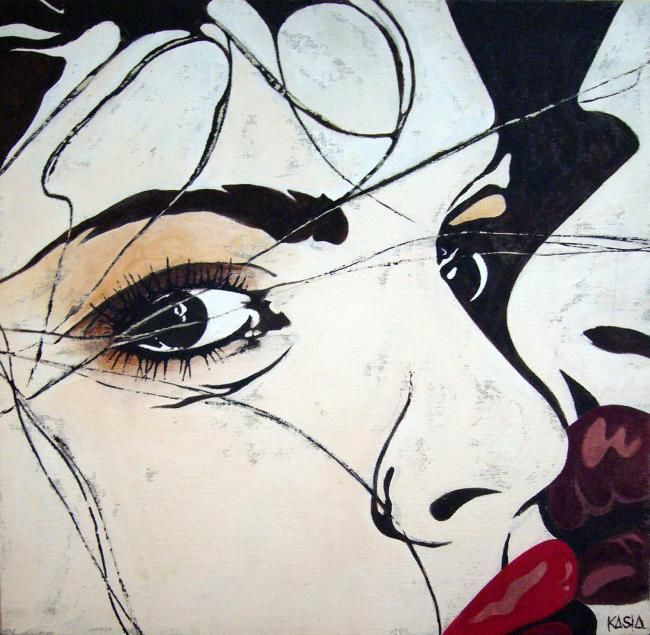 Peinture intitulée "La seduction" par Carterina, Œuvre d'art originale