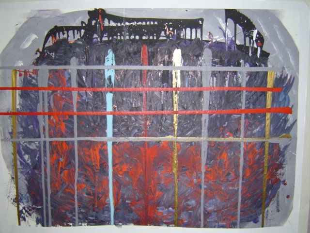 Pintura titulada "infierno" por Cañado Carugui A Samuri, Obra de arte original, Oleo