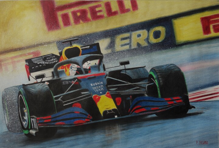 Desenho intitulada "Formule 1" por Patrick Casado, Obras de arte originais, Lápis