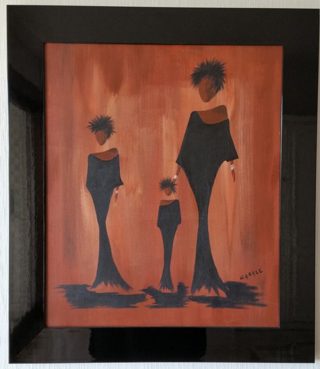 Peinture intitulée "Les 3 Soeurs" par Casal'Art, Œuvre d'art originale, Acrylique