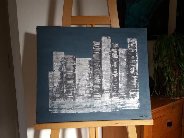 Peinture intitulée "NY city" par Casal'Art, Œuvre d'art originale, Acrylique