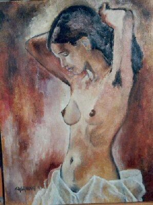 Painting titled "DANCEUSE" by Roberto Casanova, Original Artwork