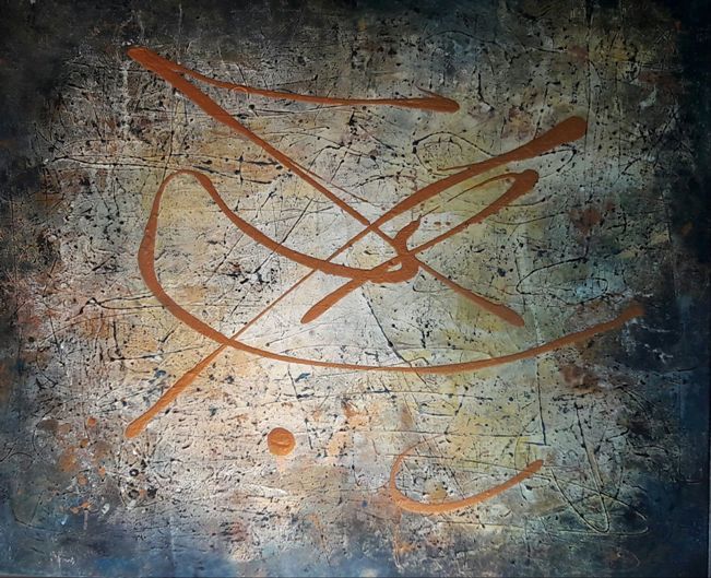 Pintura titulada "ANTIGUO" por Patricia Casanova, Obra de arte original, Acrílico Montado en Bastidor de camilla de madera
