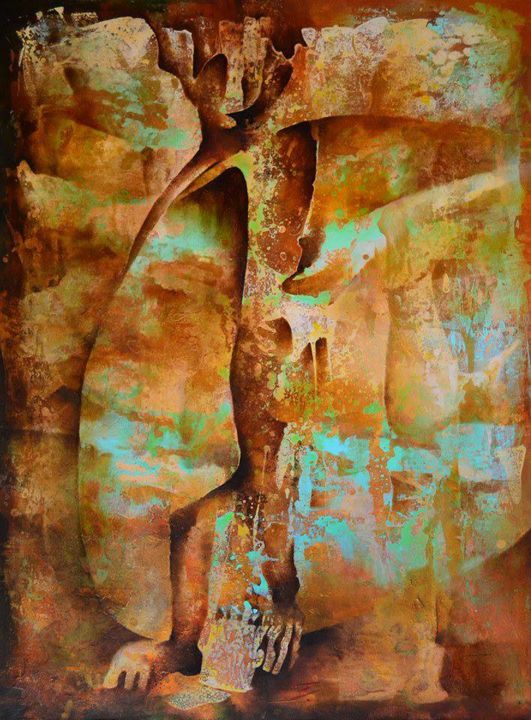 Pintura titulada "El Fenix" por Patricia Casanova, Obra de arte original, Acrílico Montado en Bastidor de camilla de madera