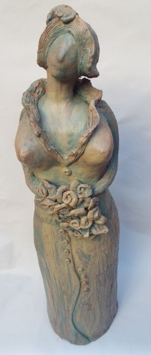 Skulptur mit dem Titel "Noiva" von Casa Tuia, Original-Kunstwerk, Keramik