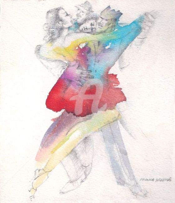Painting titled "tango3" by Casella Fernando, Original Artwork