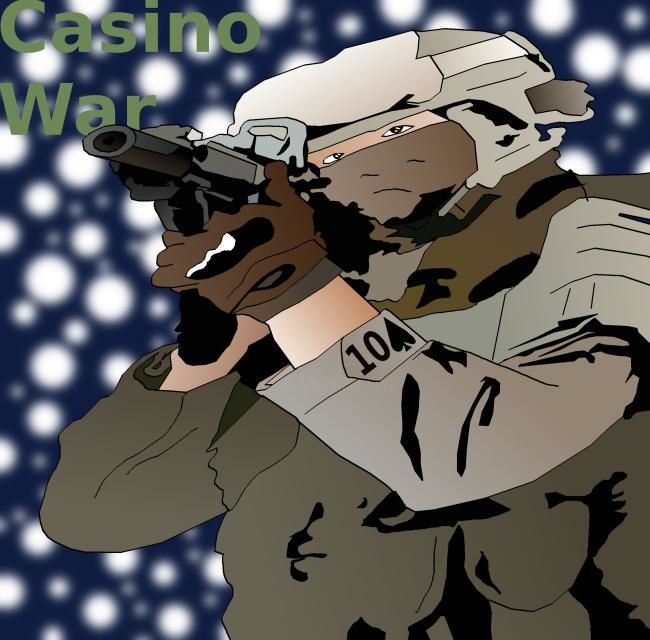 Digitale Kunst mit dem Titel "Casino War Propagan…" von Casino Artist, Original-Kunstwerk, Digitale Malerei
