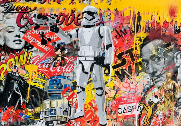 Painting titled "Stormtrooper" by Caspa, Original Artwork, Digital Painting