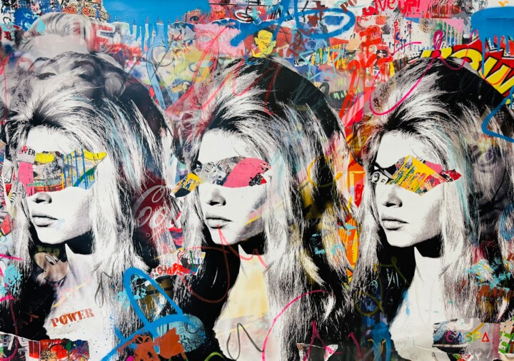 Peinture intitulée "Brigitte Bardot" par Caspa, Œuvre d'art originale, Acrylique