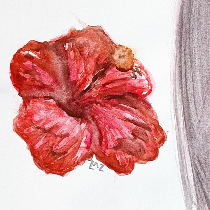 Disegno intitolato "Flowering" da Cassie Burgan, Opera d'arte originale, Acquarello