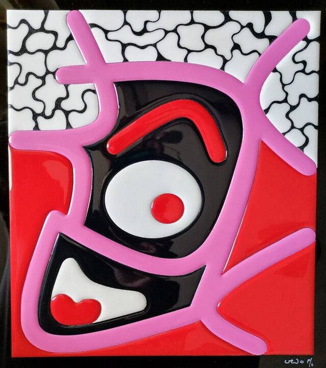 Картина под названием "Gumboy" - Carlos Castanedo, Подлинное произведение искусства, Смола Установлен на Деревянная рама для…