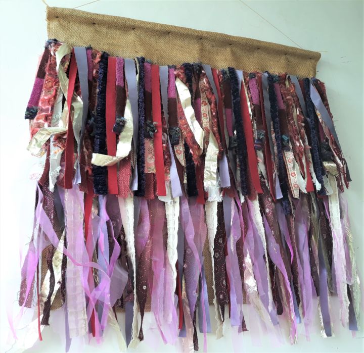 Arte textil titulada "Wall Hanging" por Marta Castellanos, Obra de arte original, Tela