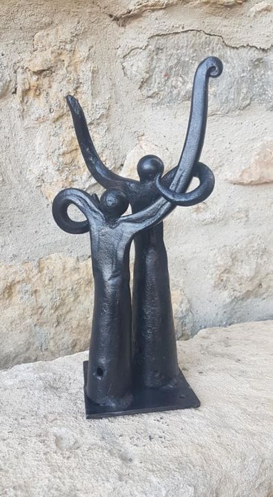 Sculpture titled "Déja un jour" by Castor, Original Artwork, Metals