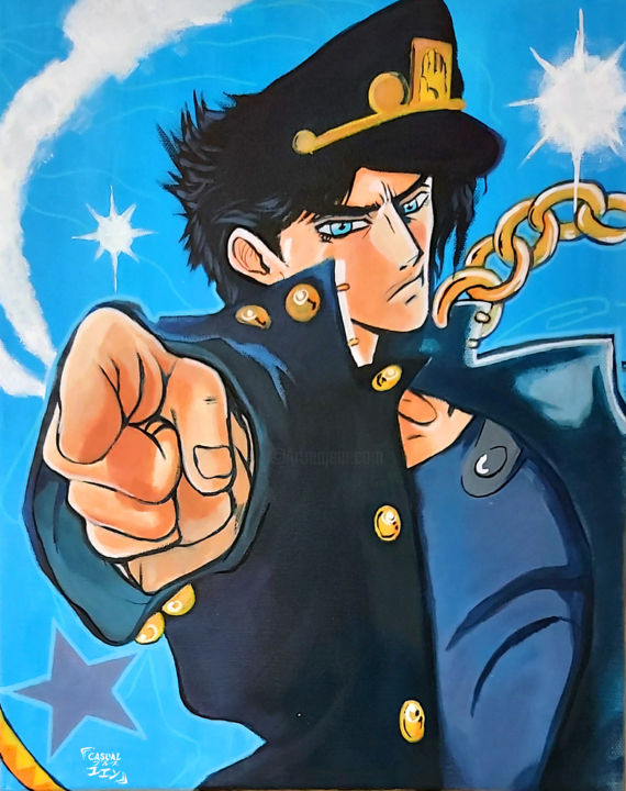 Pittura intitolato "Hold on ! Jotaro's…" da Casualblues Yuen, Opera d'arte originale, Acrilico