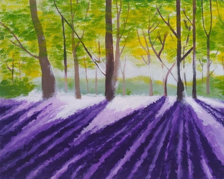 Painting titled "Serene" by Viktoriia Alekseenko, Original Artwork, Acrylic