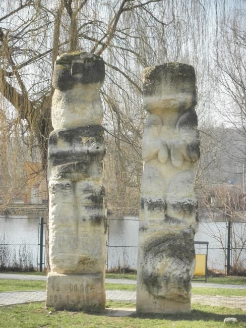 Sculpture titled "Barbarians" by Catalin Geana, Original Artwork, Stone