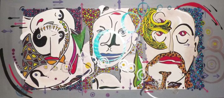 Peinture intitulée "transformations" par Catb, Œuvre d'art originale, Acrylique