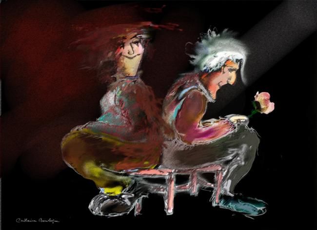 Digital Arts titled "Petit cadeau" by Catherine Boulogne, Original Artwork, Digital Painting