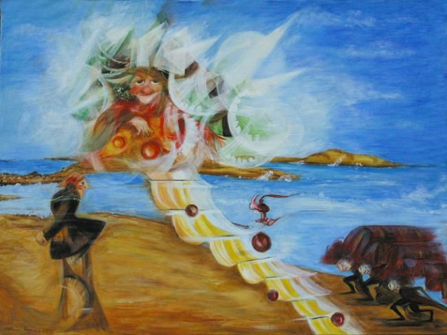 Malerei mit dem Titel "Apparition" von Catherine Boulogne, Original-Kunstwerk, Acryl