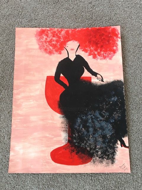 Painting titled "Lady Antoinette: Th…" by Sharon Todd, Original Artwork, Acrylic