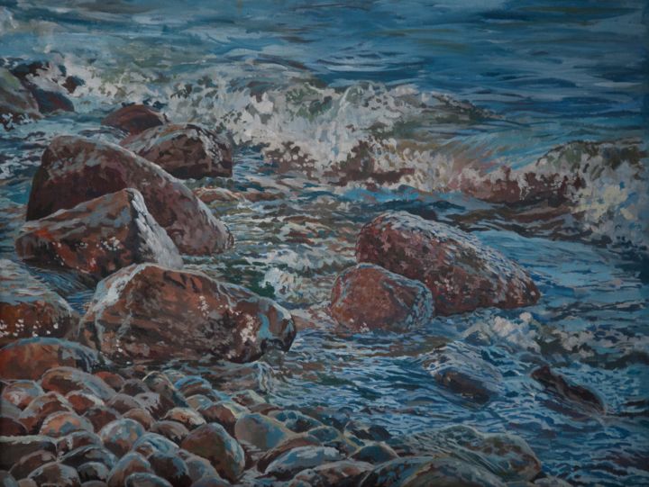 Картина под названием "Альдога" - Екатерина Дудникова, Подлинное произведение искусства, Масло