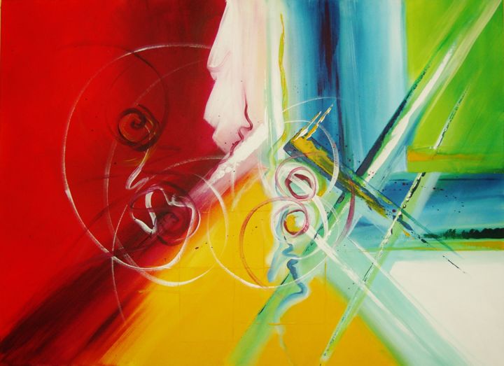 Peinture intitulée "Spirales" par Cath Lemosse, Œuvre d'art originale, Acrylique