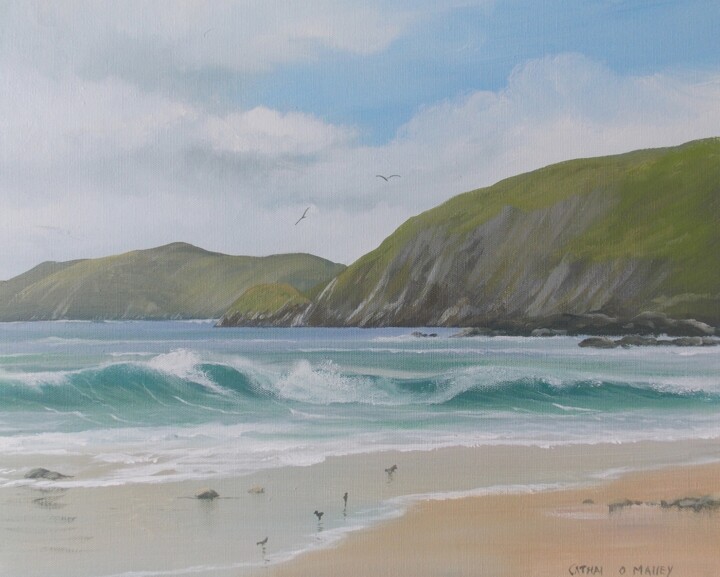 Painting titled "beara penninsula di…" by Cathal O Malley, Original Artwork, Acrylic