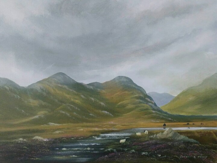 Картина под названием "evening light" - Cathal O Malley, Подлинное произведение искусства, Акрил