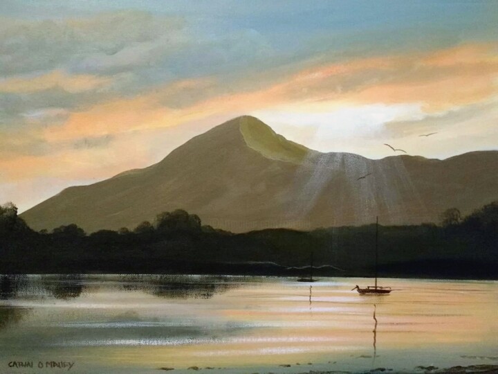 绘画 标题为“croagh patrick suns…” 由Cathal O Malley, 原创艺术品, 丙烯